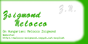 zsigmond melocco business card